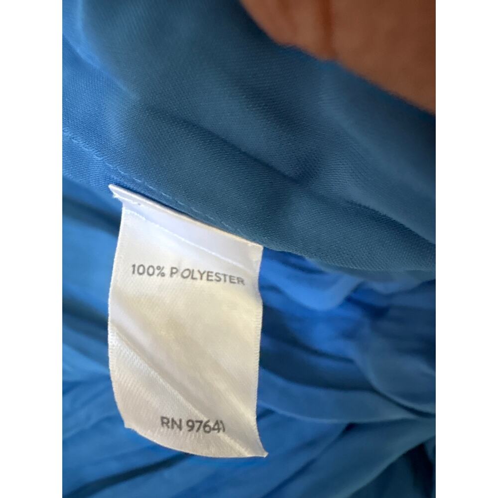 J.Jill Cobalt Blue Accordion Pleated Satin Midi Skirt M - Picture 3 of 7